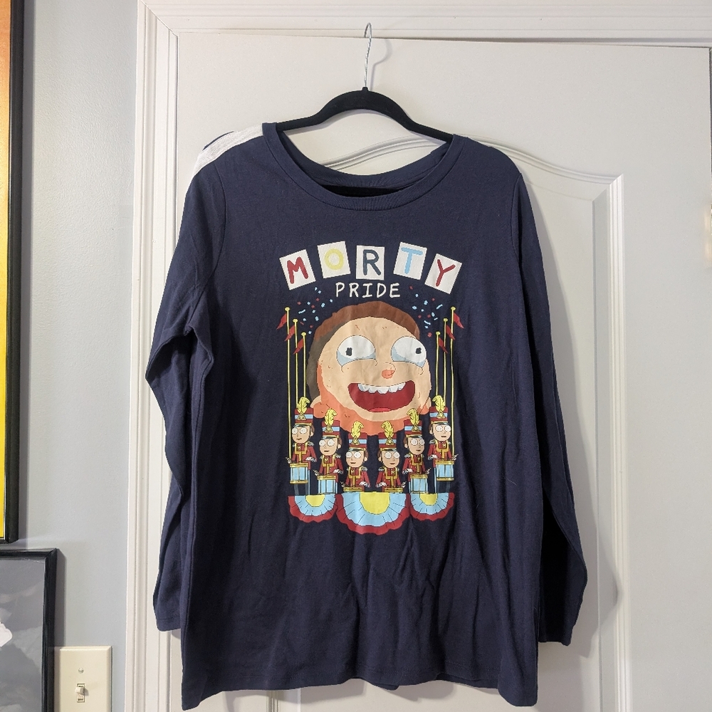 Rick & Morty Pride Boxlunch Adult Swim XL long sleeve shirt
